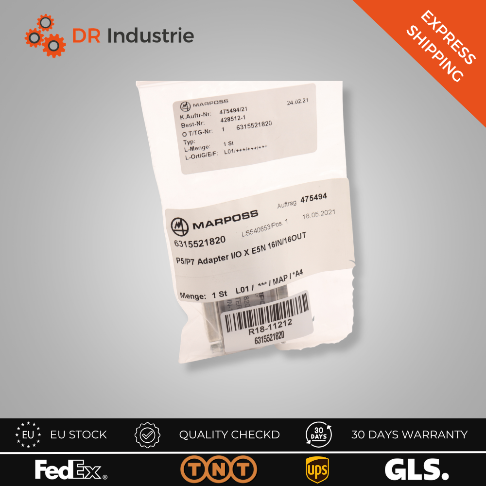 MARPOSS 6315521820 P5/P7 ADAPTER I/O E5N 16IN/16OUT LS540653/POS 1