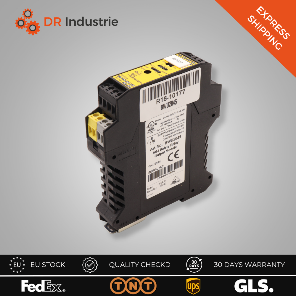 BIHL WIEDEMANN AS-I SAFETY RELAY OUTPUT MODULE BWU2045