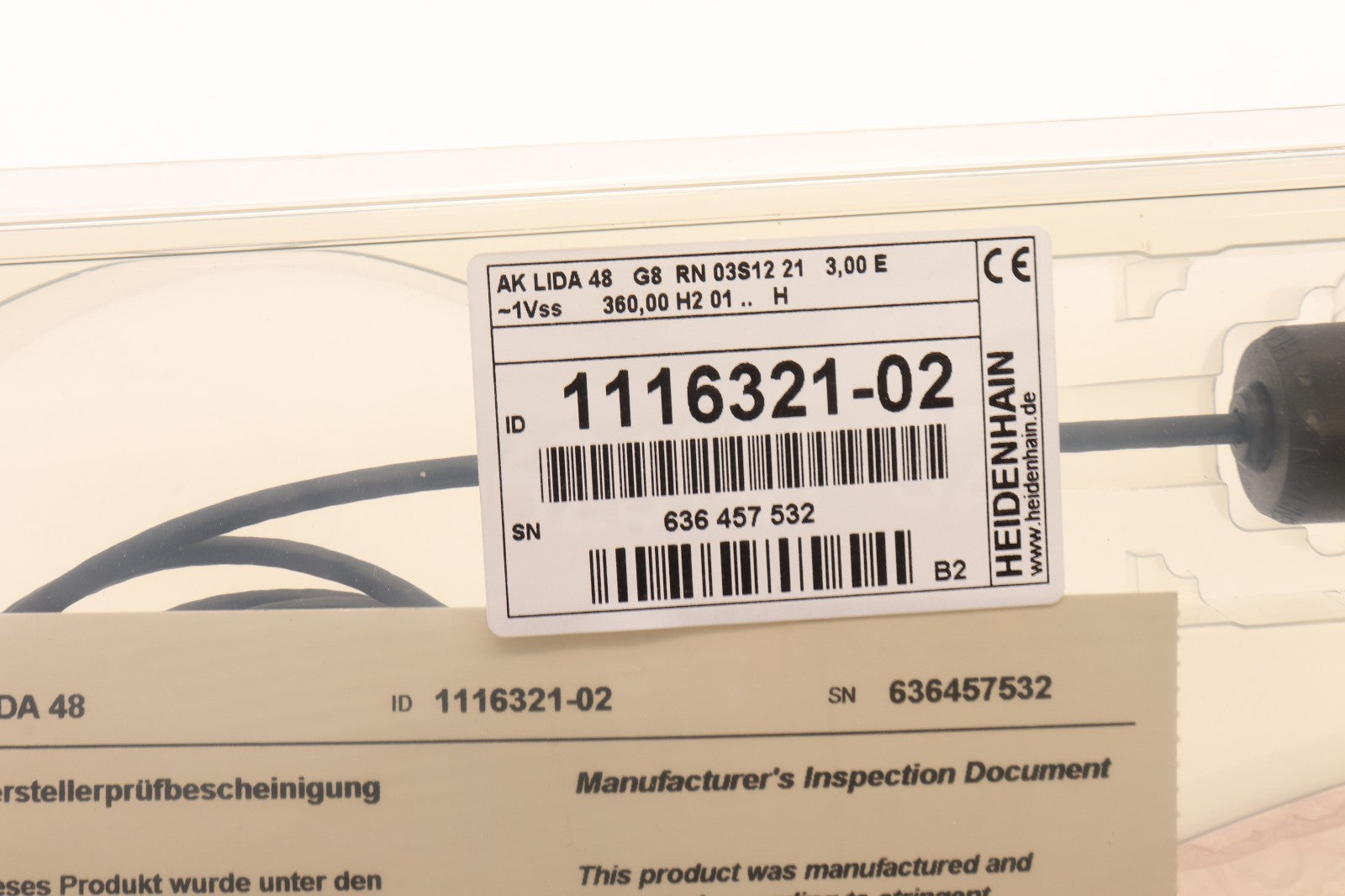 HEIDENHAIN	AK LIDA 48 RN 03S12 21  3,00 E	1116321-02
