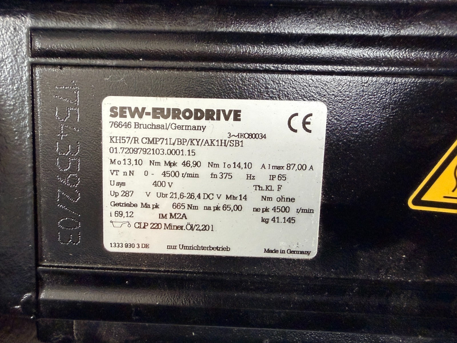 SEW-EURODRIVE	KH57/R CMP71L/BP/KY/AK1H/SB1	01.7209792103.0001.15