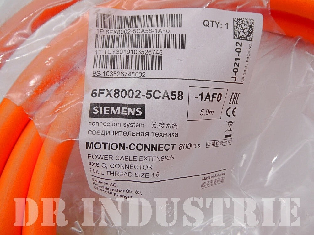 Siemens 6FX8002-5CA58-1AF0 Servomotor Netzkabel 5 m