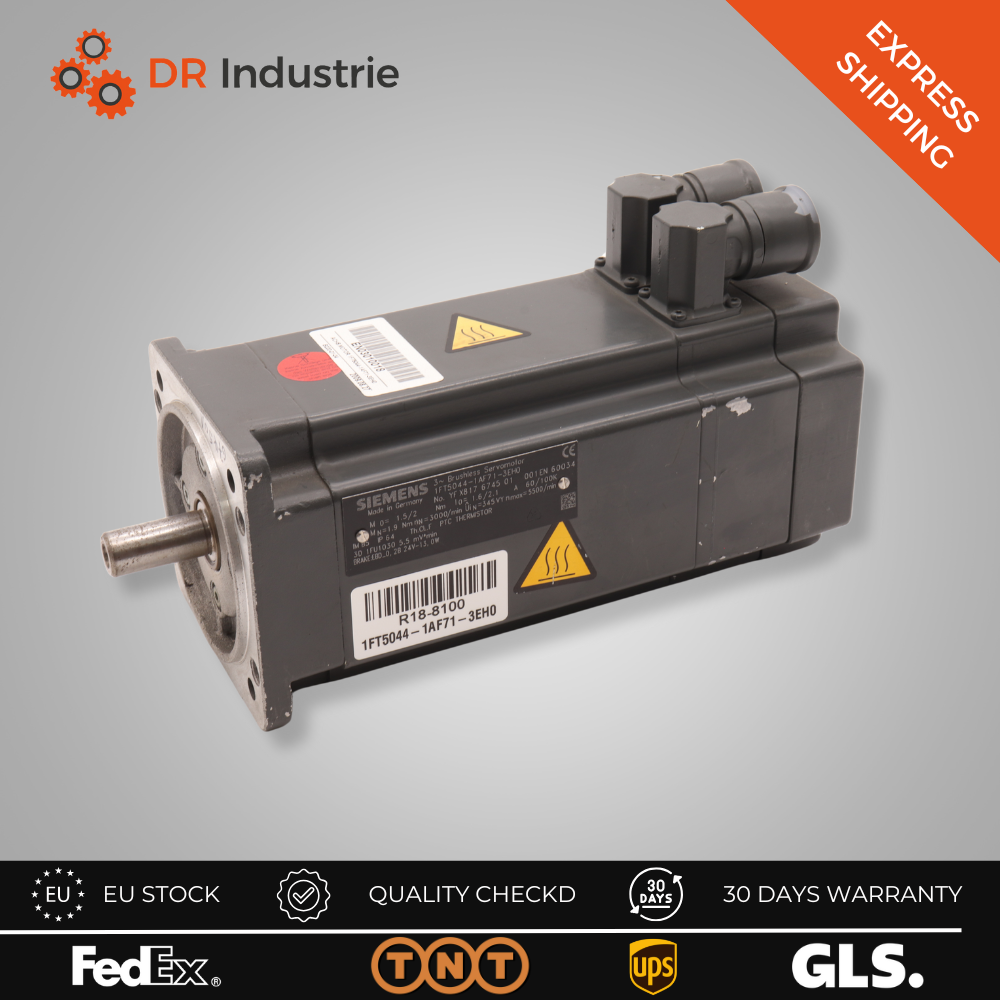 SIEMENS	3 PHASE BRUSHLESS SERVOMOTOR	1FT5044-1AF71-3EH0
