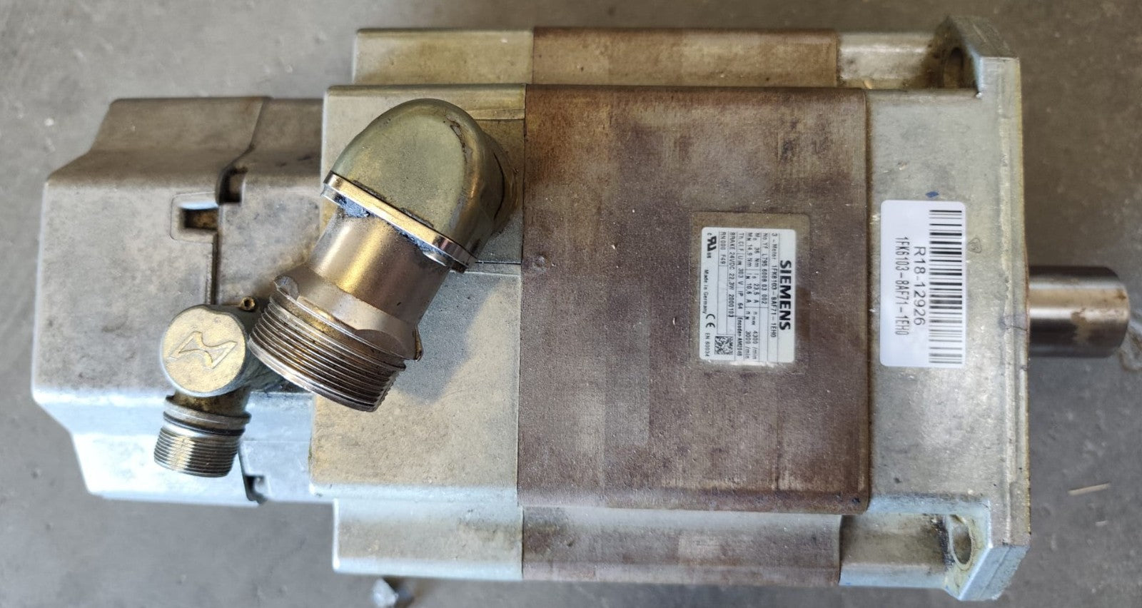 SIEMENS	3 PHASE MOTOR 	1FK6103-8AF71-1EH0