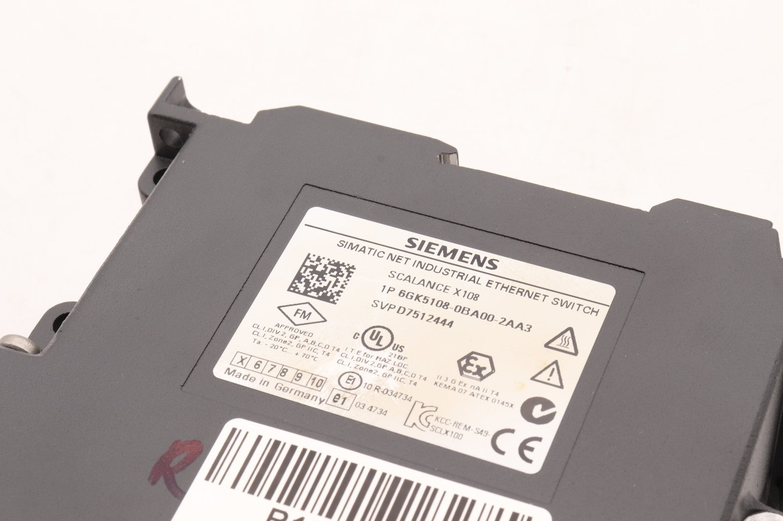 SIEMENS	SIMATIC NET INDUSTRIAL ETHERNET SWITCH	6GK5108-0BA00-2AA3