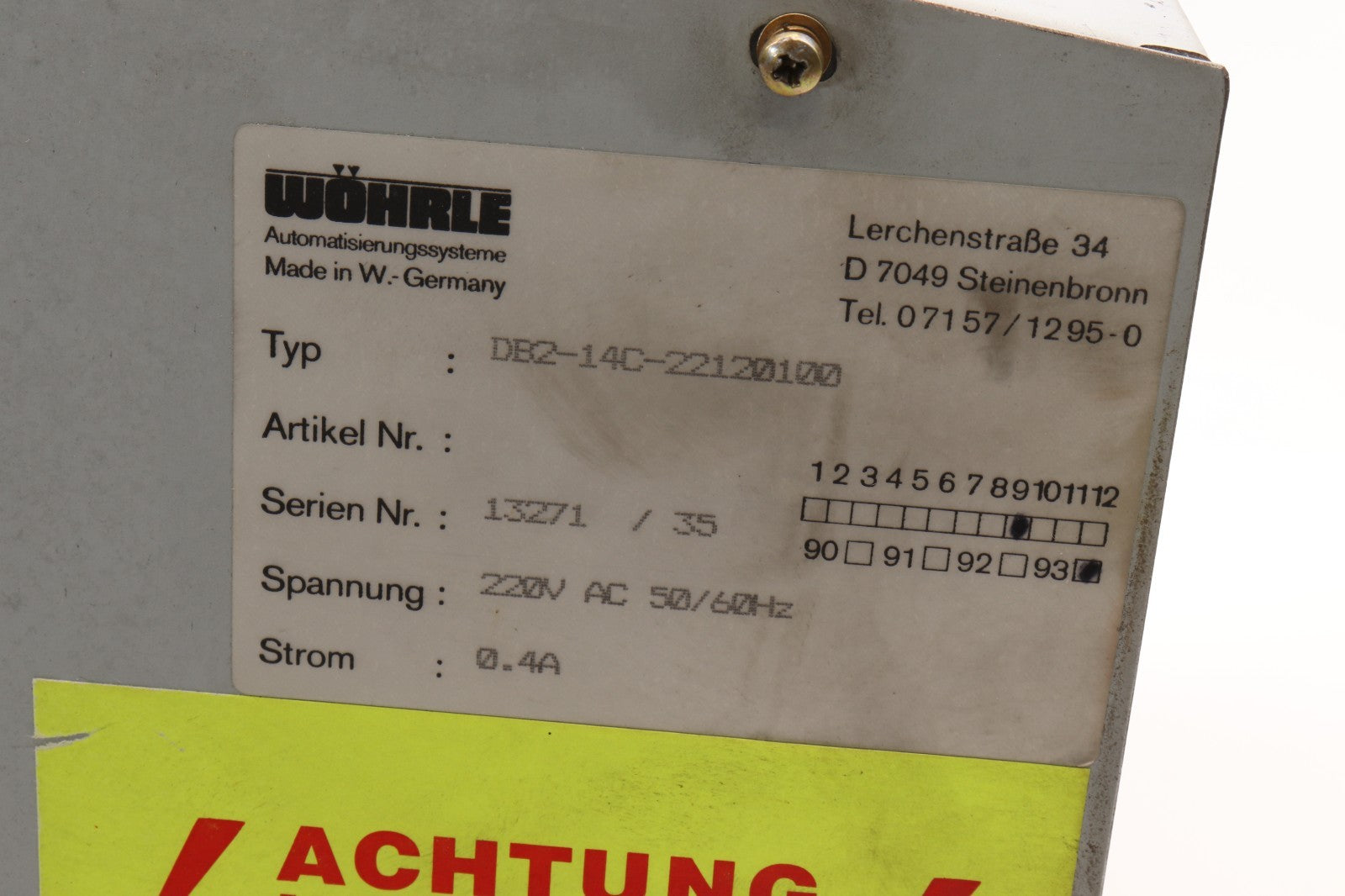 WÖHRLE	DB2-14C-22120100