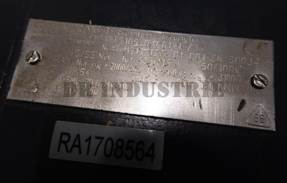 Siemens 1ft5106-0ac01-1-z servomotor