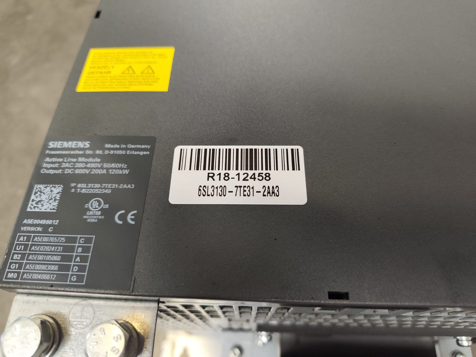 SIEMENS	ACTIVE LINE MODULE	6SL3130-7TE31-2AA3