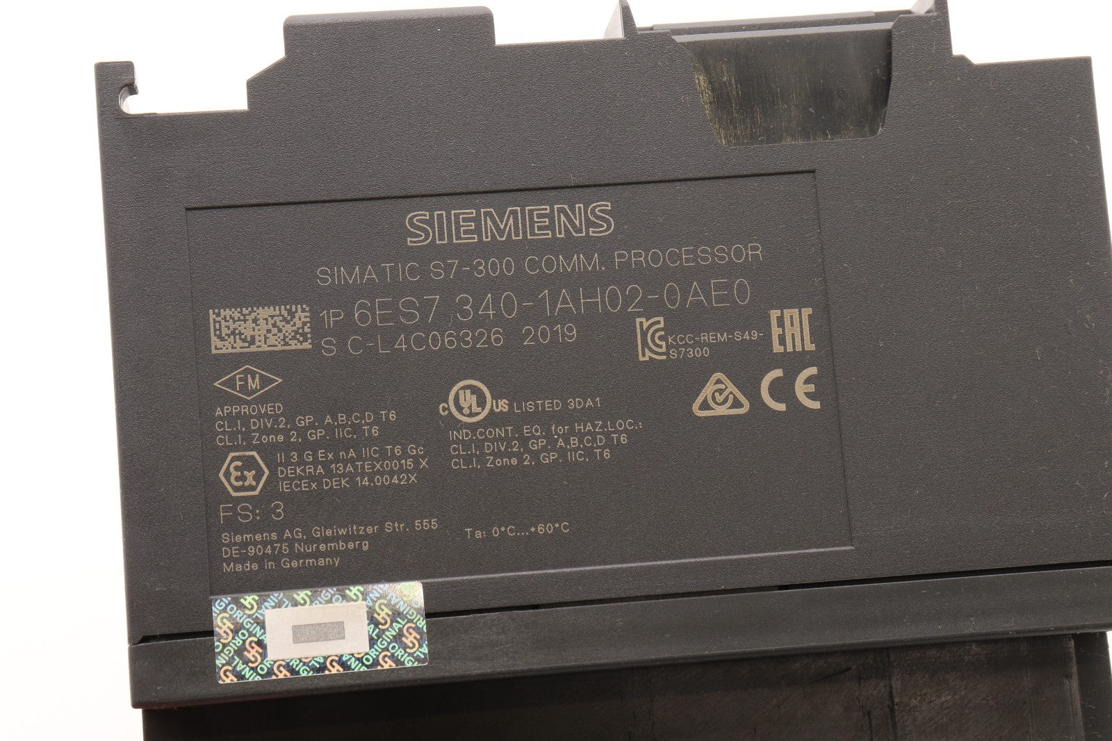 SIEMENS SIMATIC S7-300 COMM. PROCESSOR 6ES7340-1AH02-0AE0  R18-9367