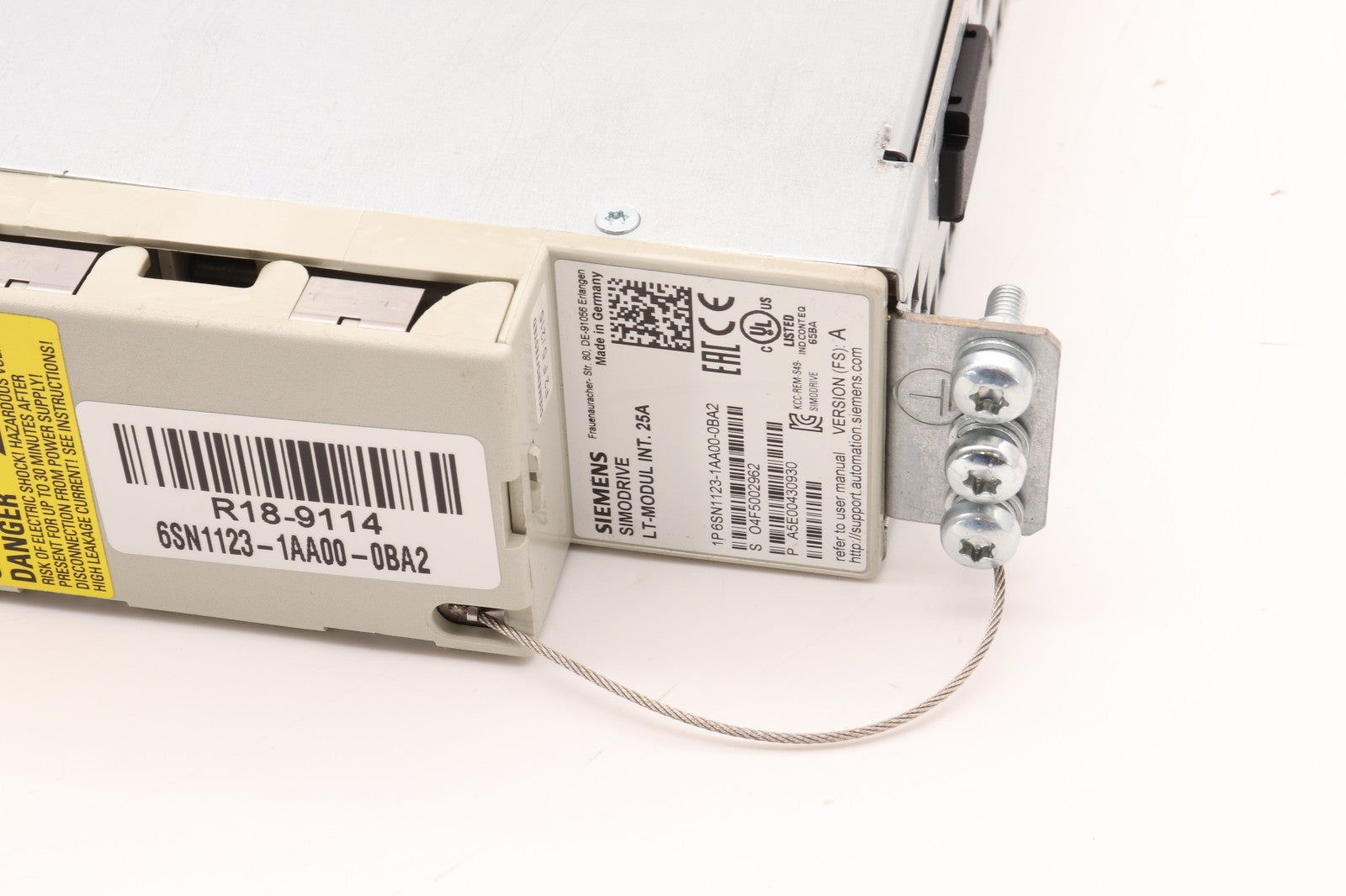 SIEMENS SIMODRIVE LT-MODUL INT. 25A 6SN1123-1AA00-0BA2