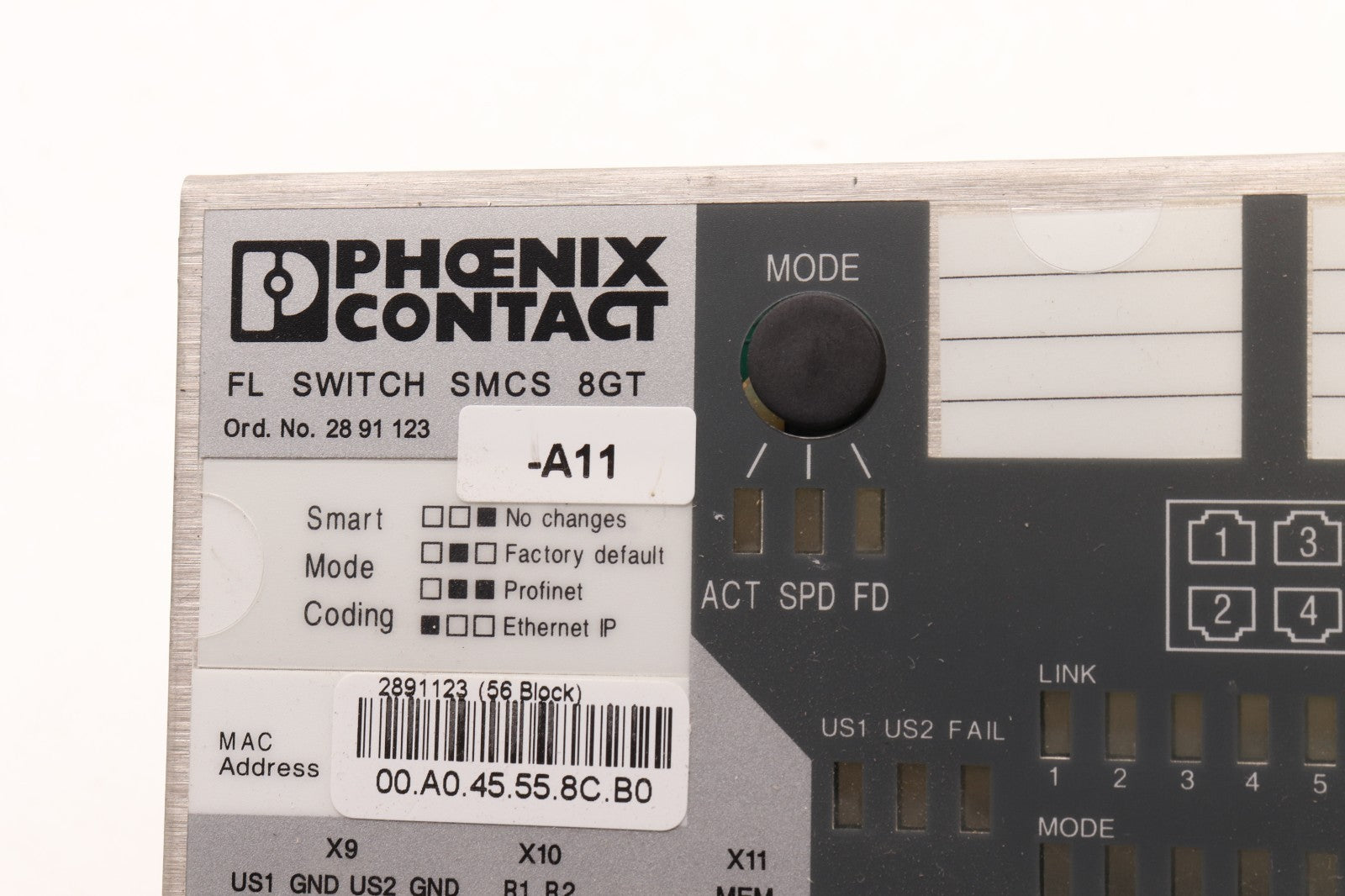 PHOENIX CONTACT	FL SWITCH SMCS 8GT  	ORD NO: 2891123