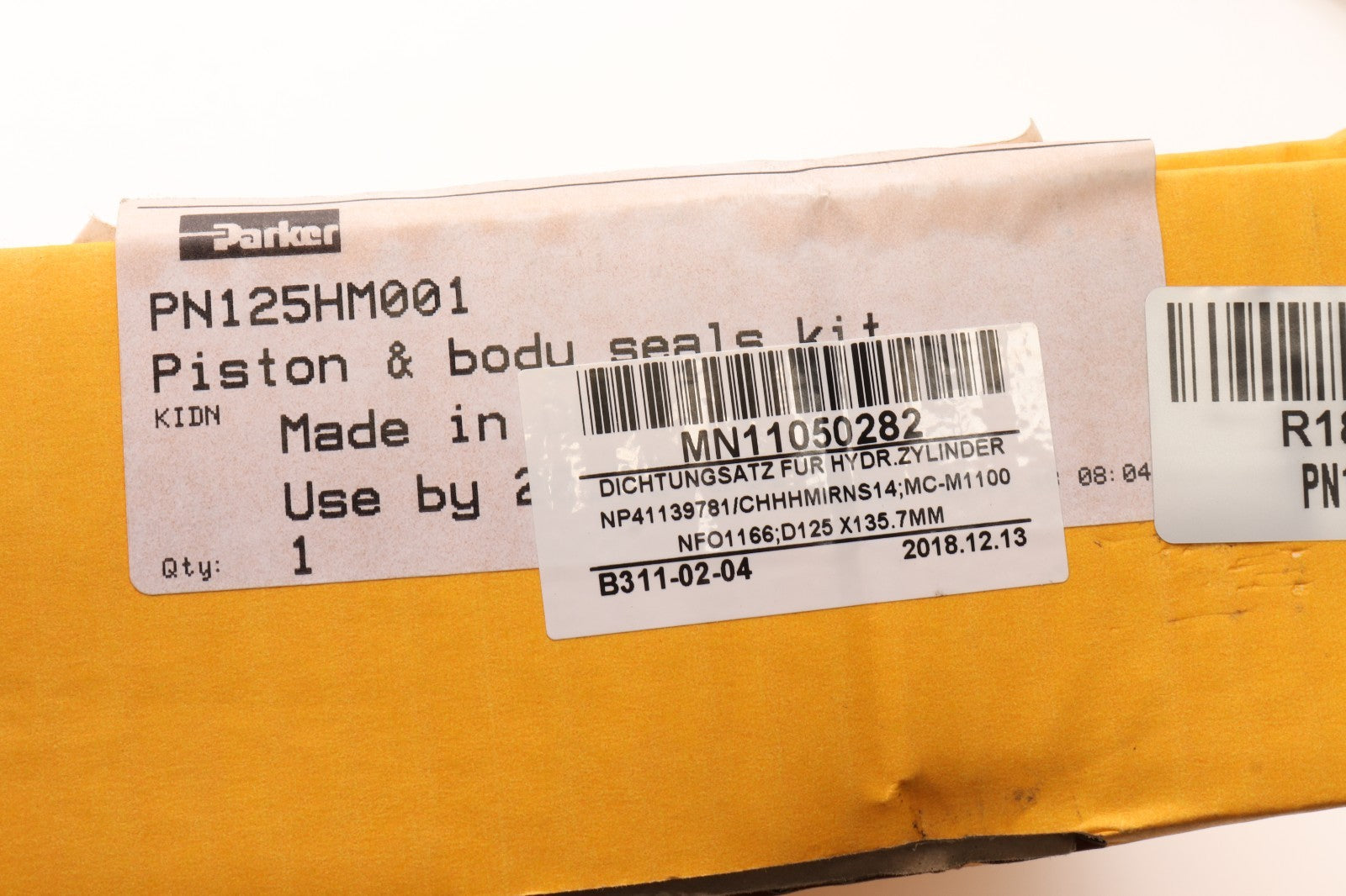 PARKER	PN125HM001	PISTON BODU SEALS KIT