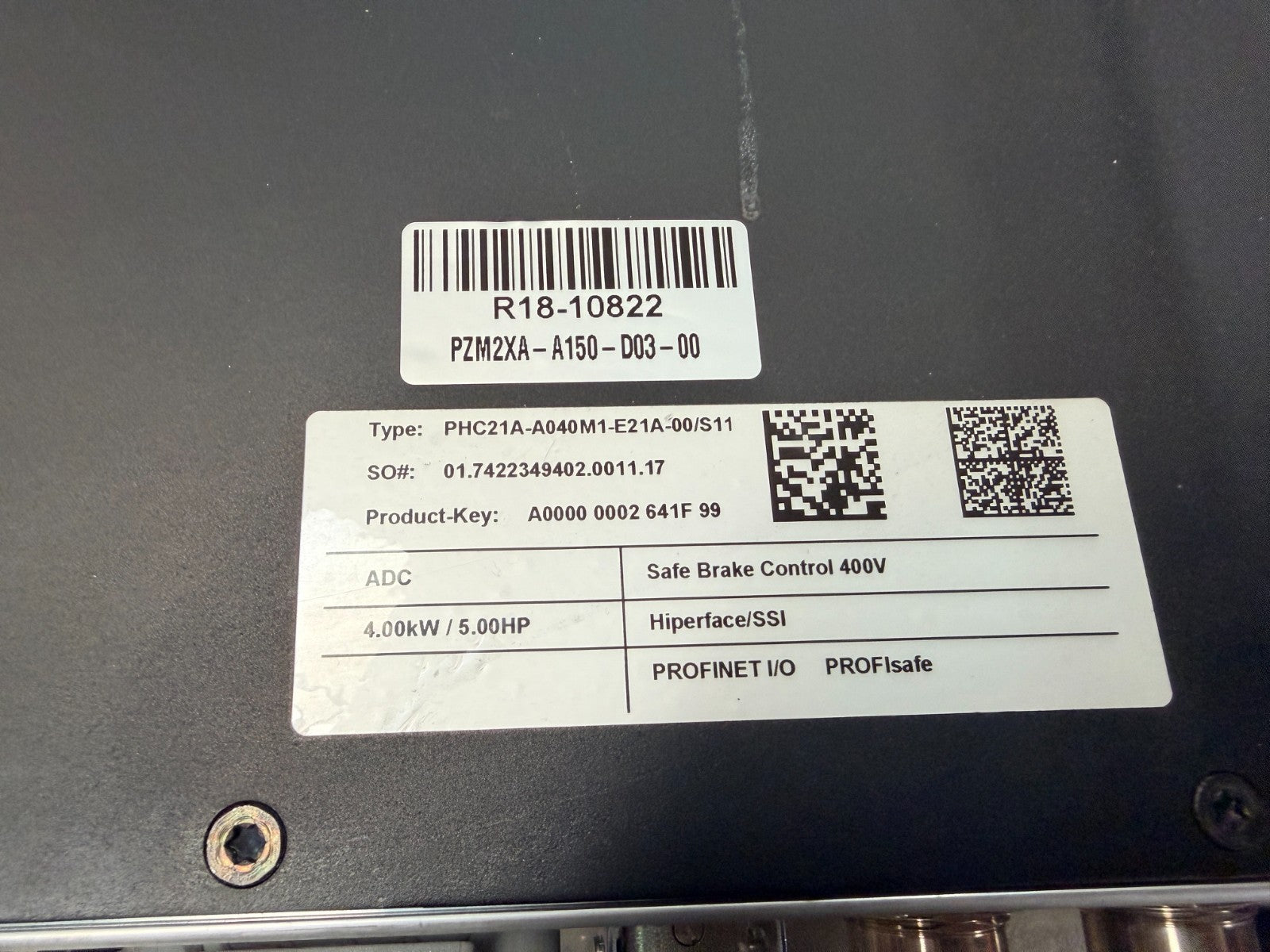 SEW EURODRIVE	MOVIPRO PHC21A-A040M1-E21A-00/S11	PZM2XA-A150-D03-00