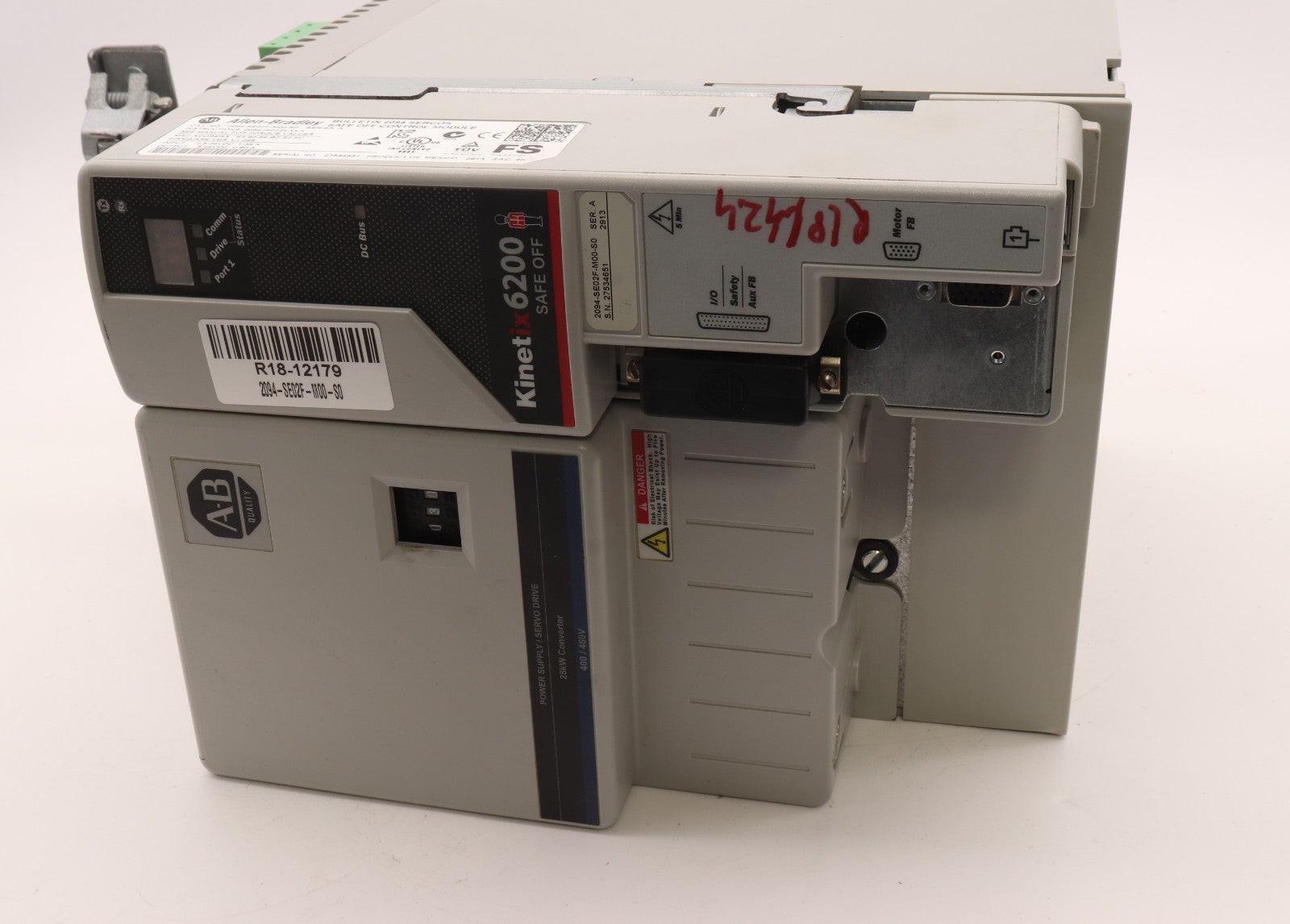 ALLEN BRADLEY	2094-SE02F-M00-S0 28KW CONVERTER	+ KINETIX 6200 2094-SE02F-M00-S0