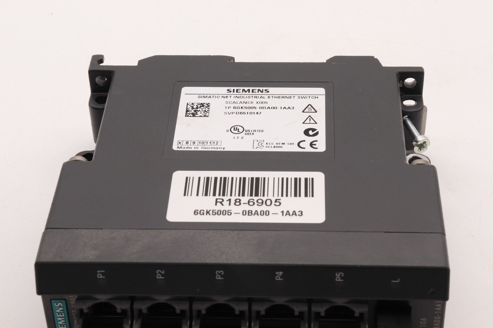 SIEMENS SIMATIC NET INDUSTRIAL ETHERNET SWITCH SCALANCE X005 6GK5005-0BA00-1AA3