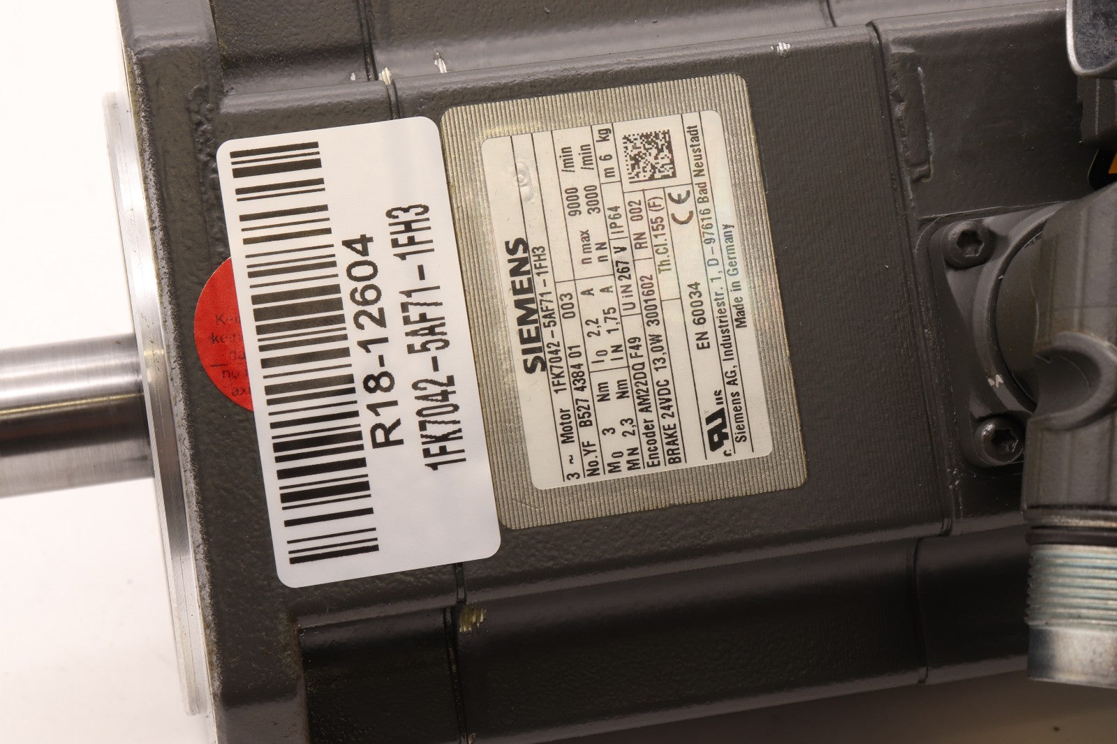 SIEMENS	3 PHASE MOTOR	1FK7042-5AF71-1FH3