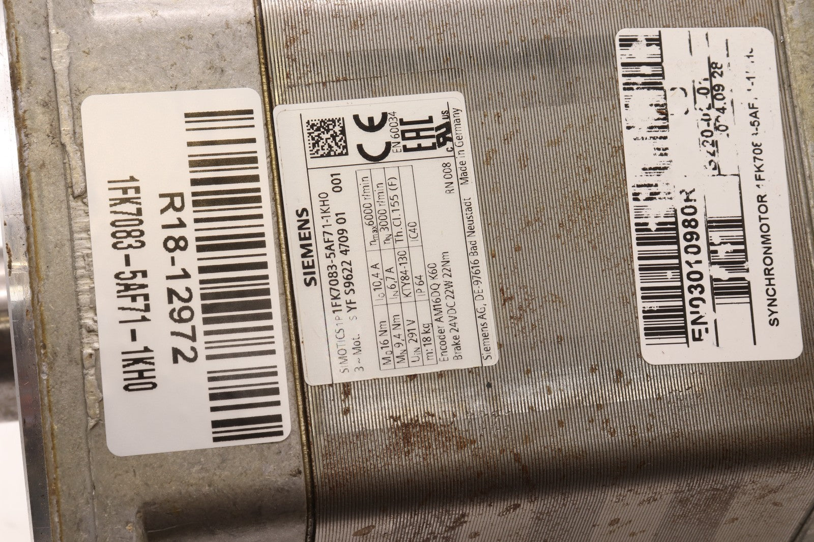 SIEMENS	3 PHASE MOTOR	1FK7083-5AF71-1KH0
