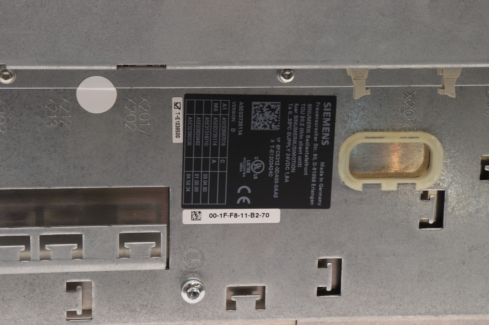 SIEMENS SINUMERIK OP012T+TCU 20.2 6FC5312-0DA00-0AA2 6FC5203-0AF06-1AA1 R18-9337