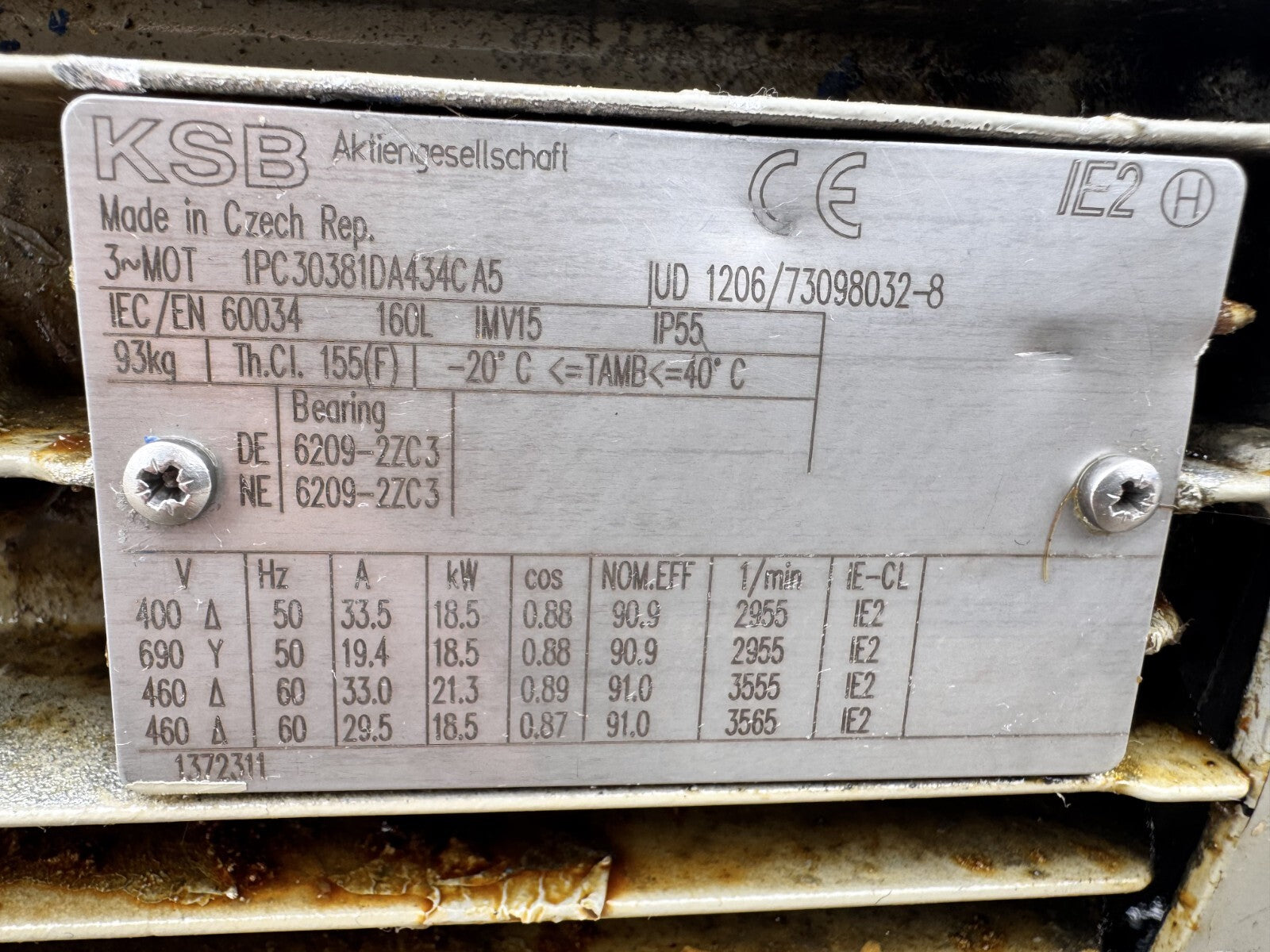 Ksb	3 phase motor ksb etaprime gbn100-240	1PC30381DA434C A5