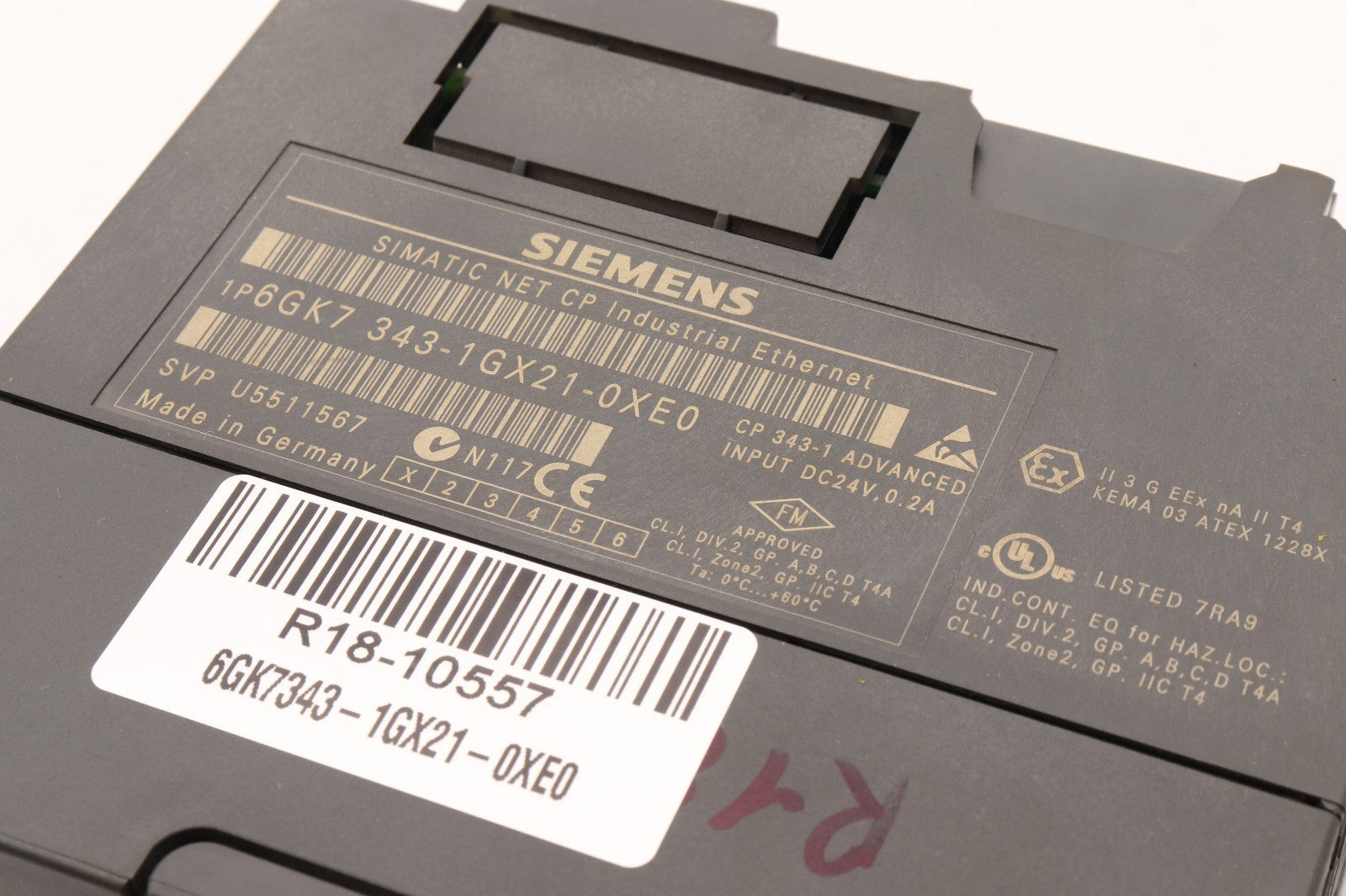 SIEMENS	SIMATIC NET CP INDUSTRIAL ETHERNET	6GK7343-1GX21-0XE0