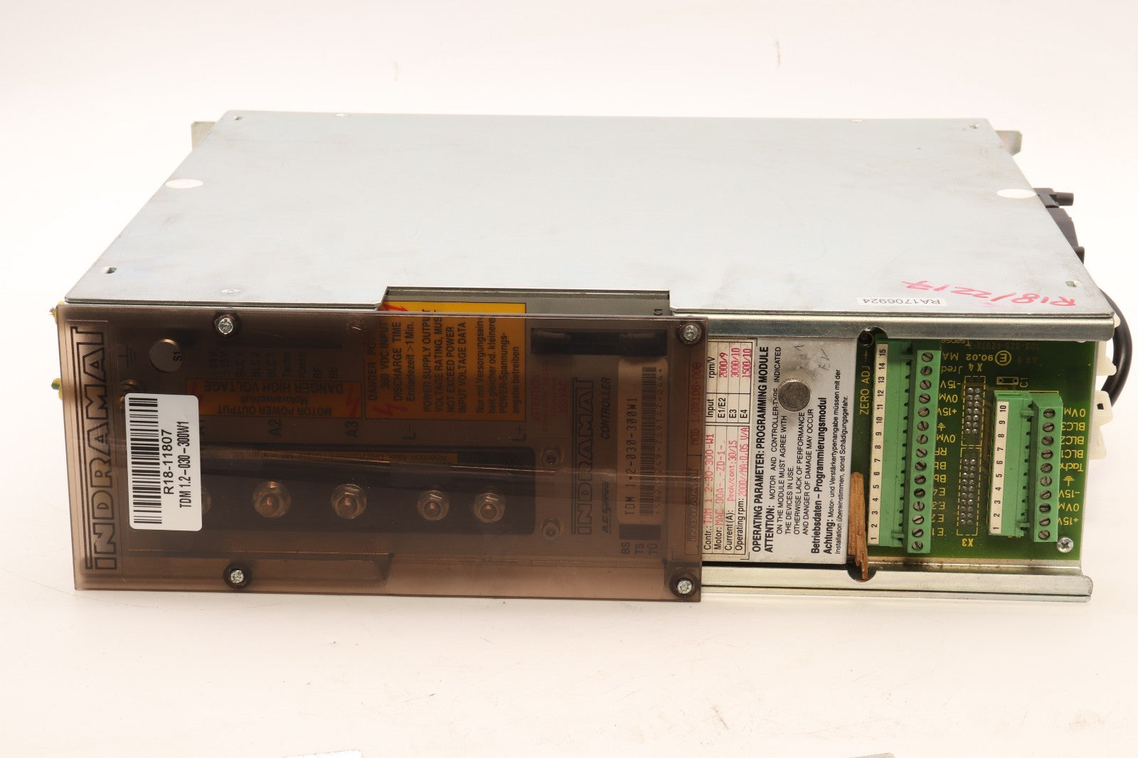INDRAMAT	 AC SERVO CONTROLLER	TDM 1.2-030-300W1