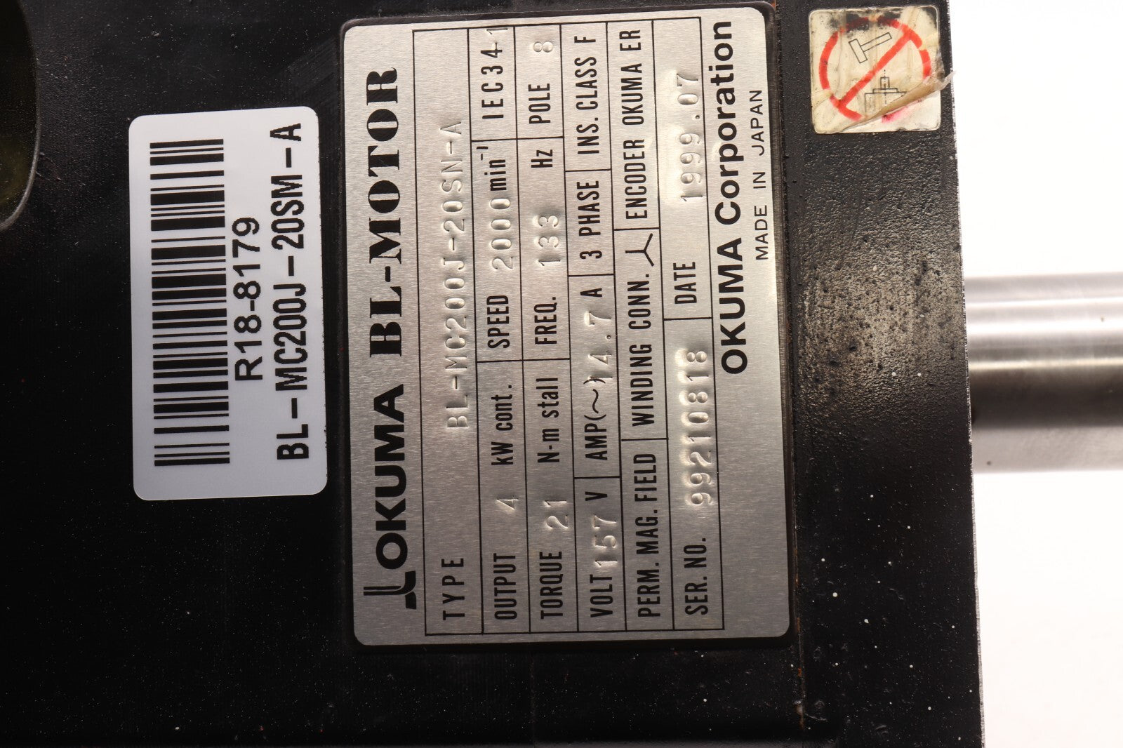 OKUMA	BL-MOTOR	BL-MC200J-20SM-A