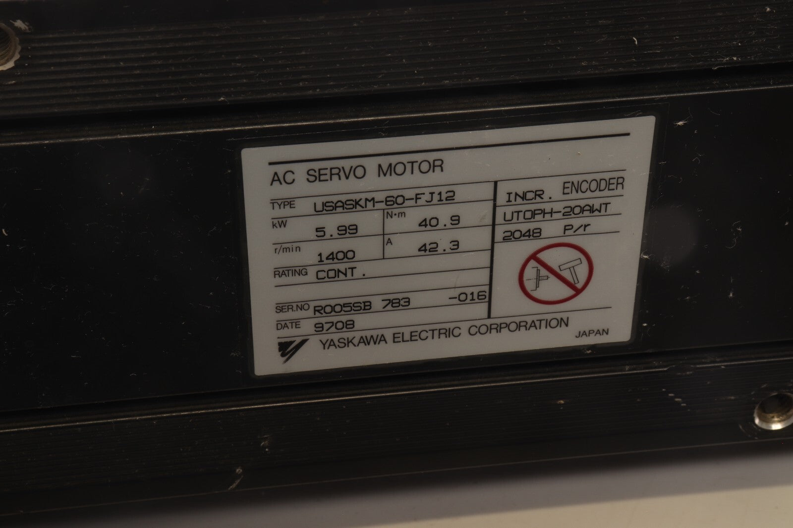 SIEMENS	AC SERVO MOTOR	USASKM-60-FJ12