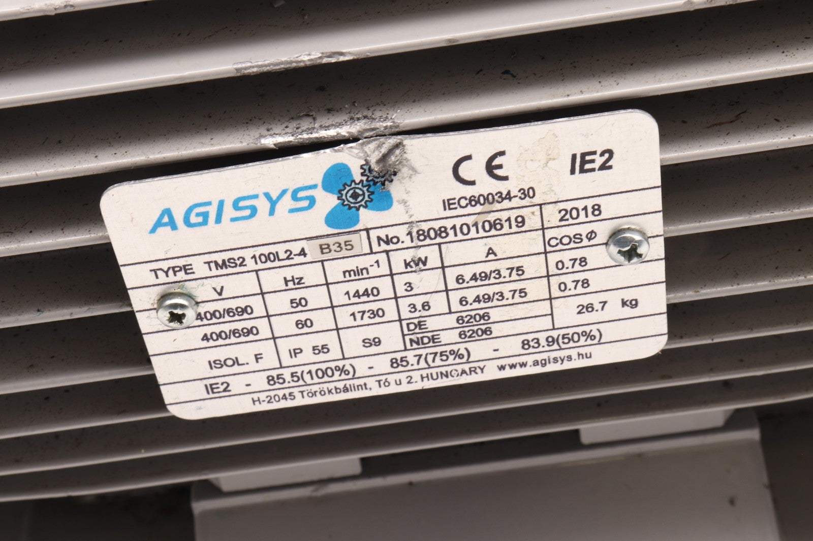 AGISYS ELECTRO MOTOR	TMS2 100L2-4 B35