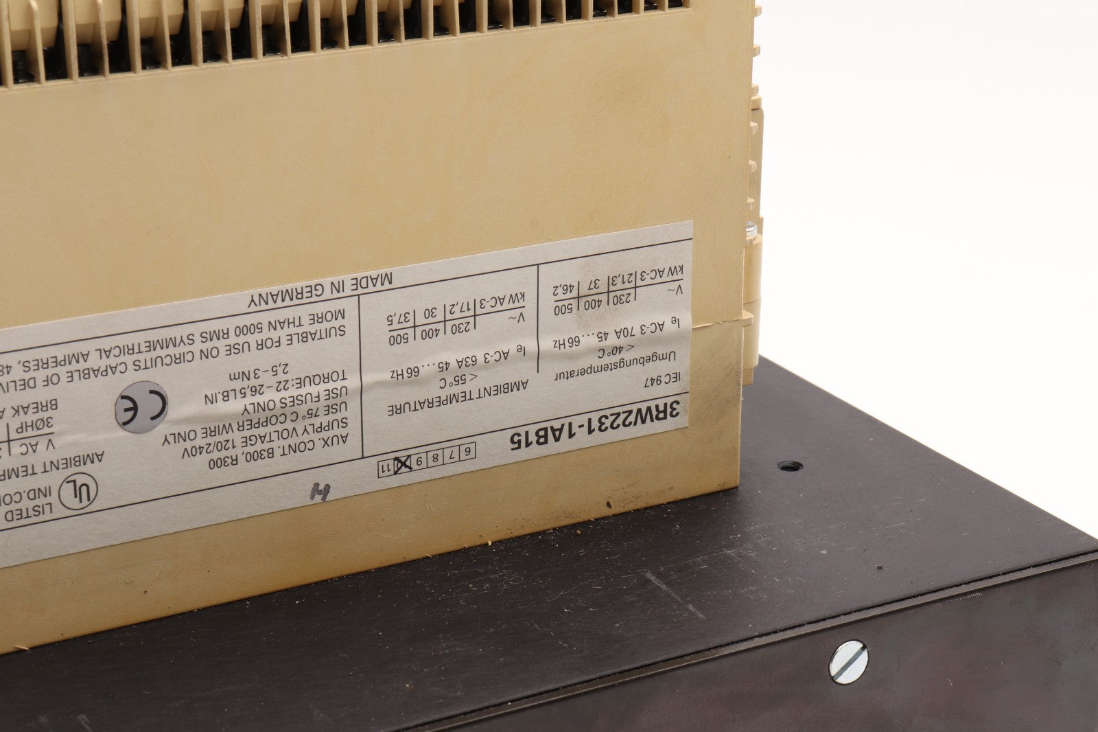 SIEMENS  SIKOSTART  3RW2231-1AB15 R18-9278