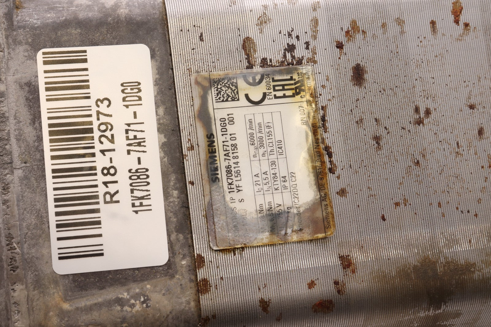 SIEMENS	3 PHASE MOTOR	1FK7086-7AF71-1DG0