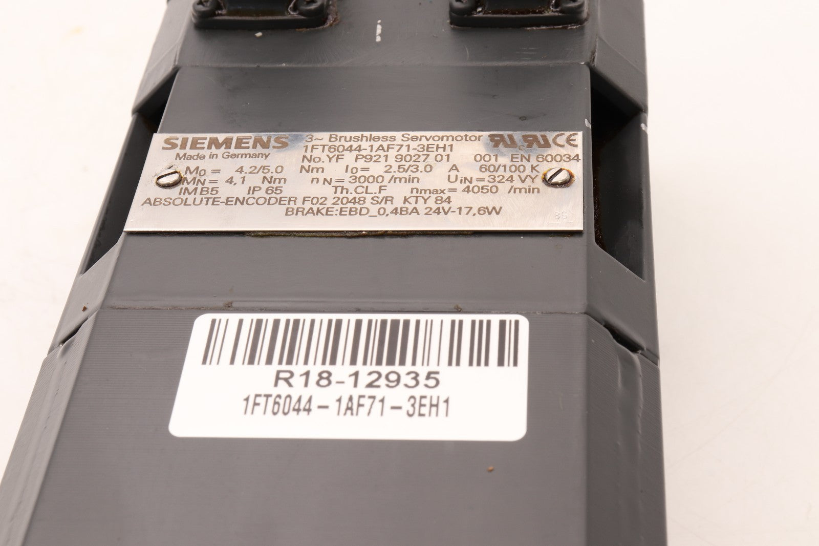 SIEMENS	3 BRUSHLESS SERVOMOTOR	1FT6044-1AF71-3EH1