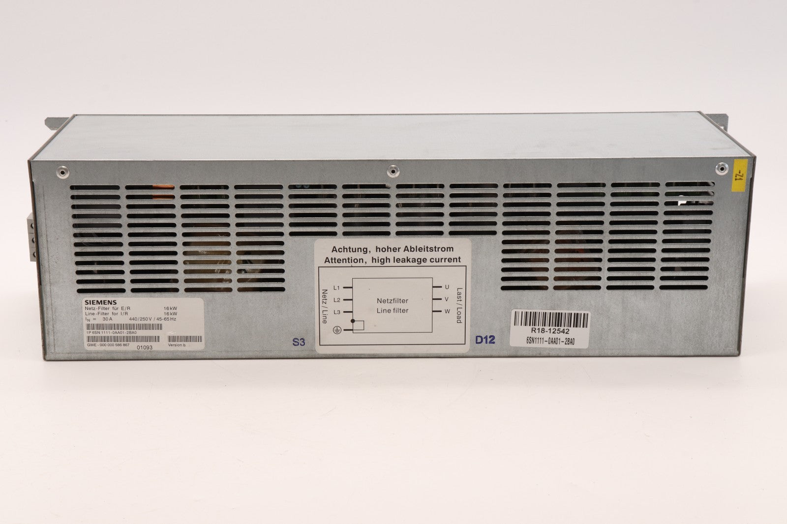 SIEMENS	LINE-FILTER FOR I/R	6SN1111-0AA01-2BA0