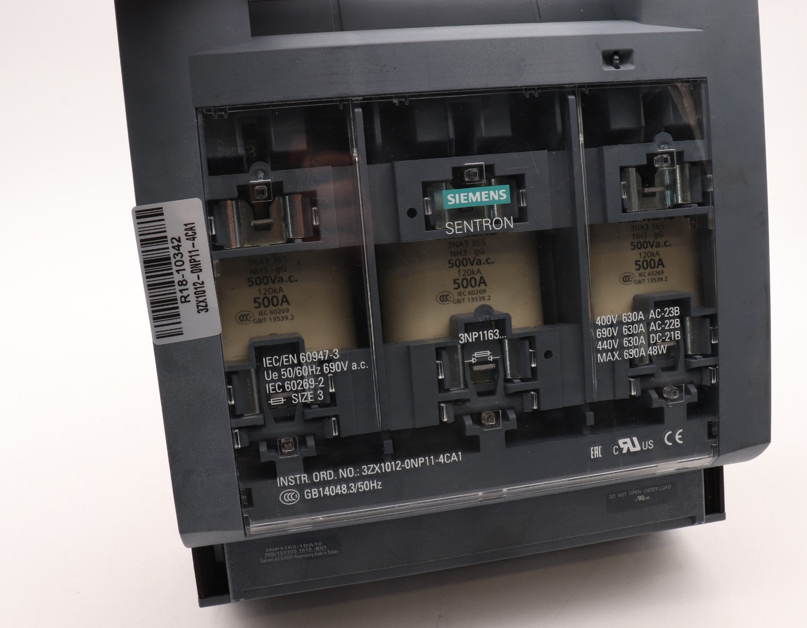 SIEMENS	3ZX1012-0NP11-4CA1	3NA3 365 NH3