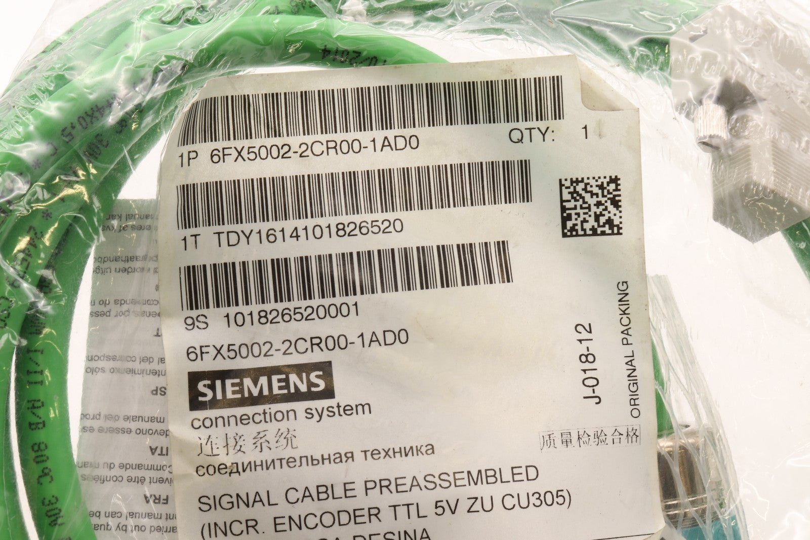SIEMENS  SIGNAL CABLE	6FX5002-2CR00-1AD0