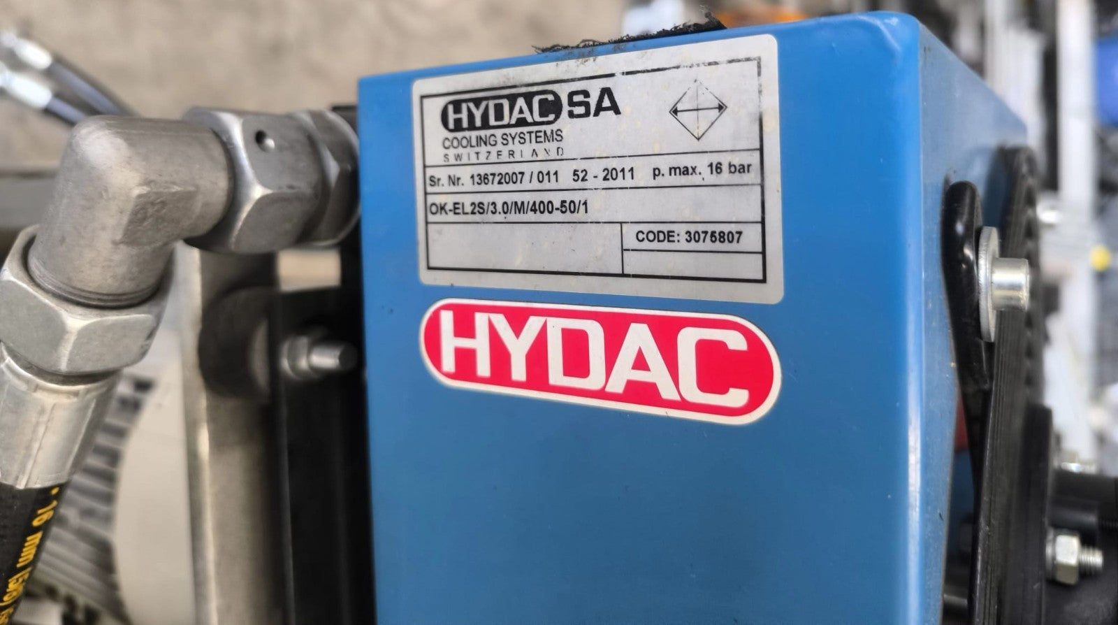 HYDAC Nölle Nordhorn NN-HY-4010/4 cooling sys OK El2S/3.0/M/400-50/1 CODE3075807