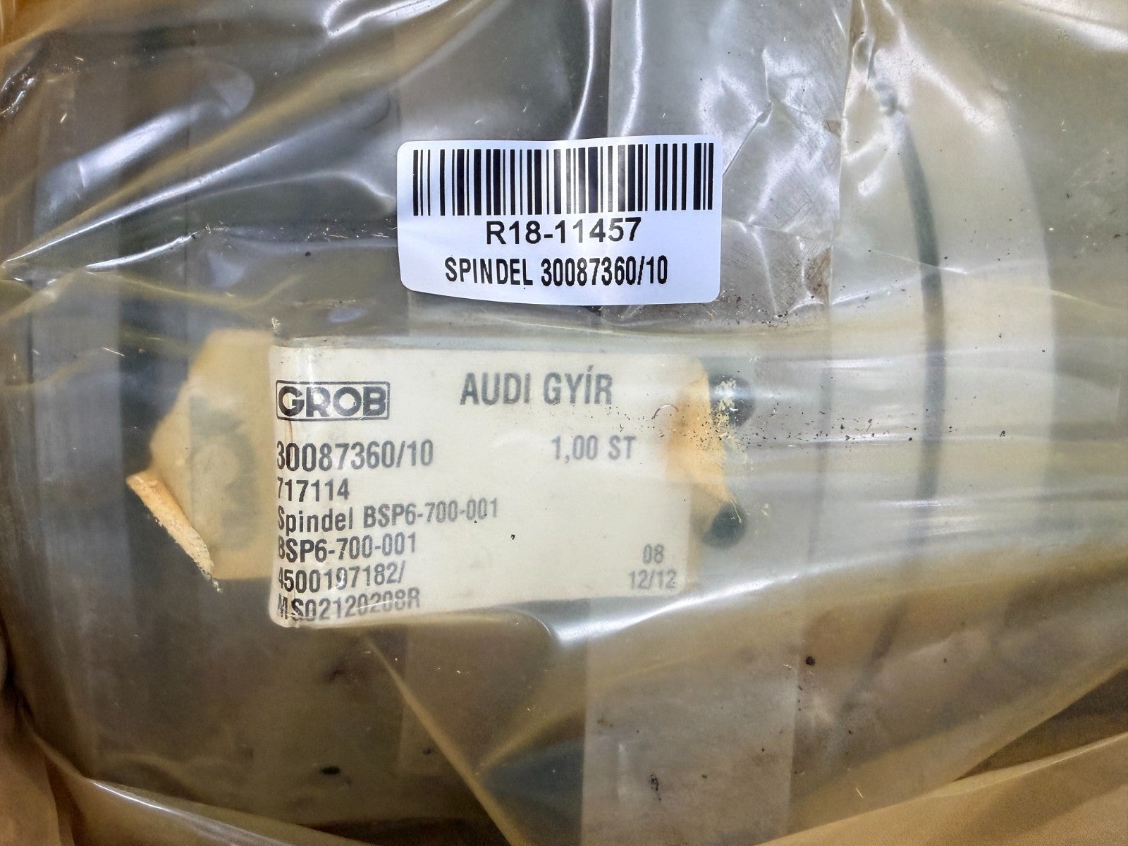 GROB	SPINDEL 30087360/10	717114 BSP6-700-001 4500197182