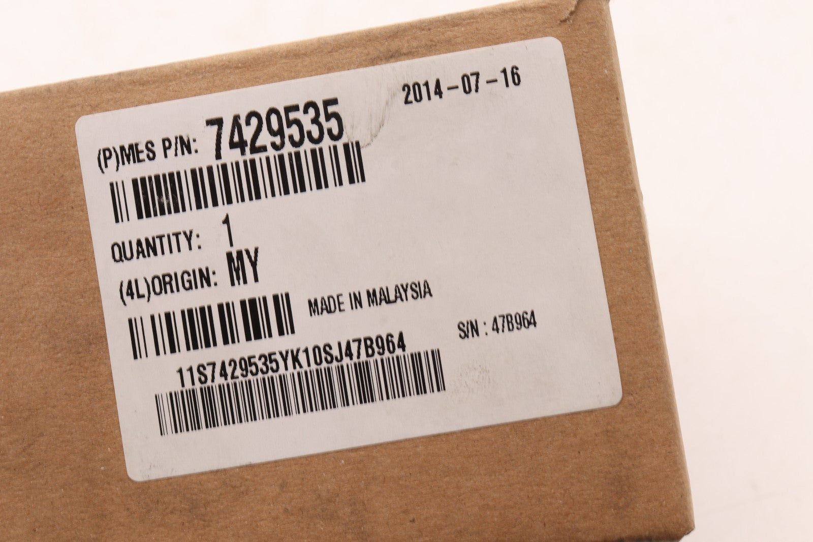 TOSHIBA	7429535YK10SJ47B964	7429535 7429534