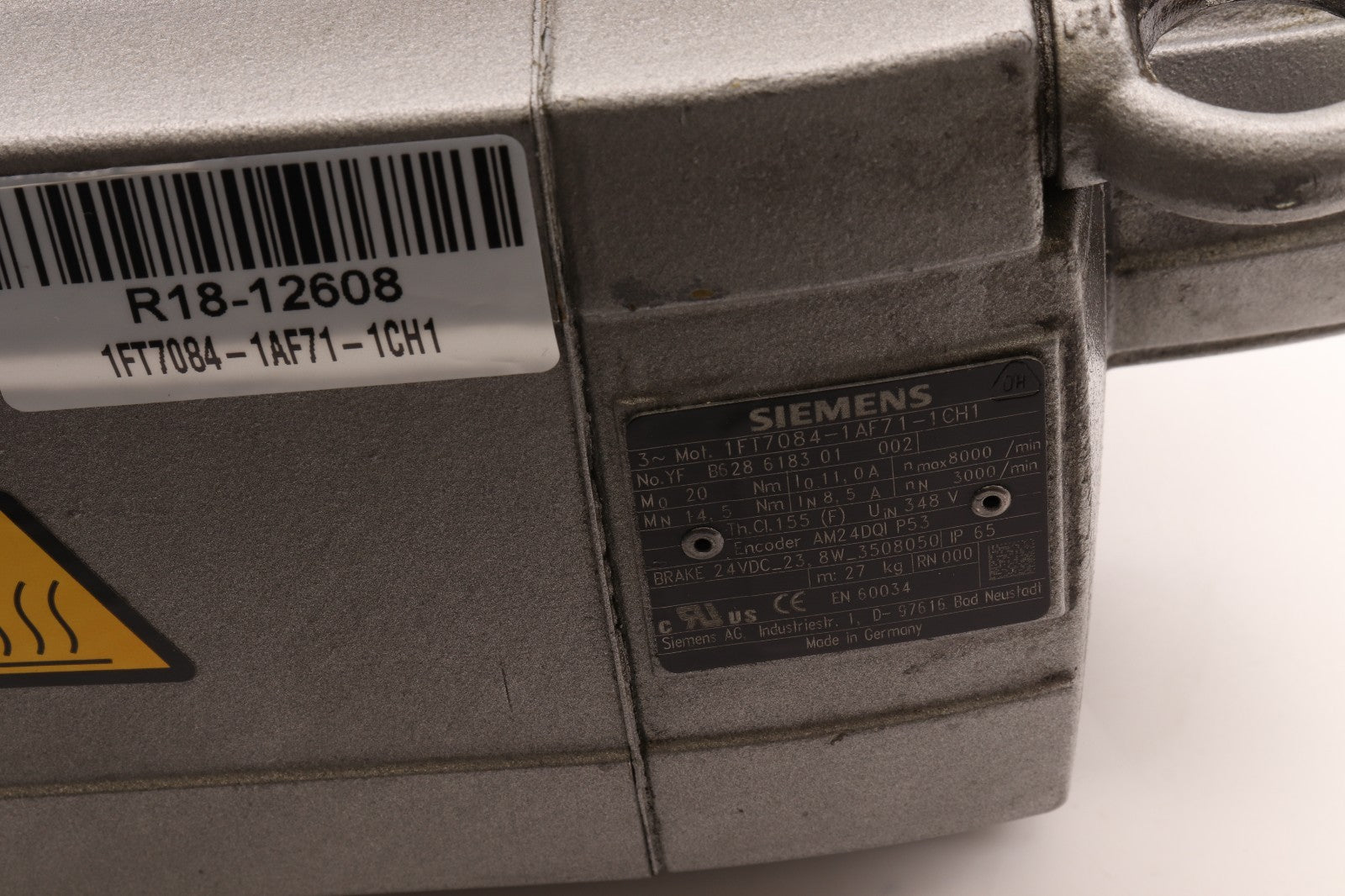 SIEMENS	3 PHASE MOTOR	1FT7084-1AF71-1CH1