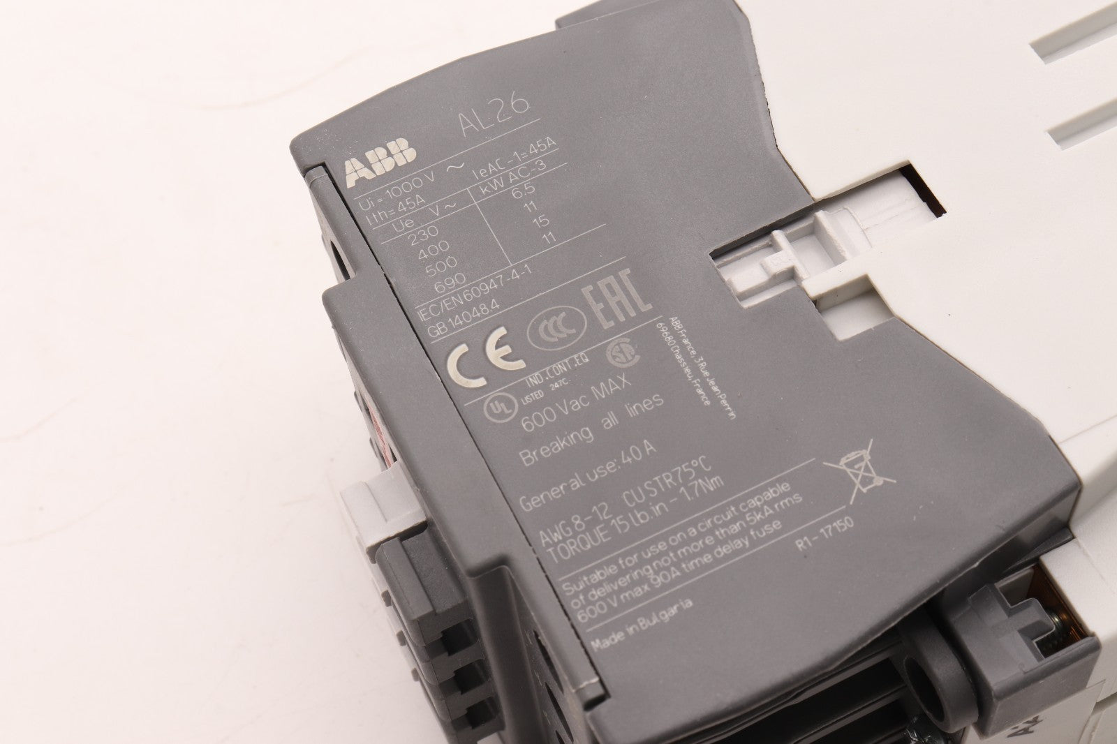 ABB	1SBL243201R8100	AL26-40-00