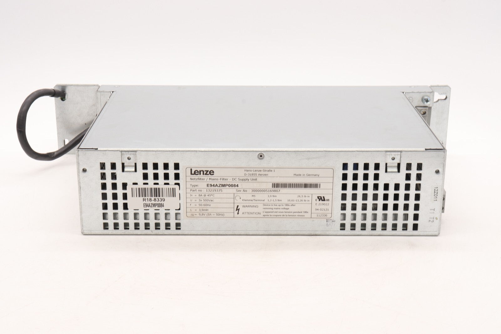 LENZE	MAINS-FILTER - DC SUPPORT UNIT	E94AZMP0084