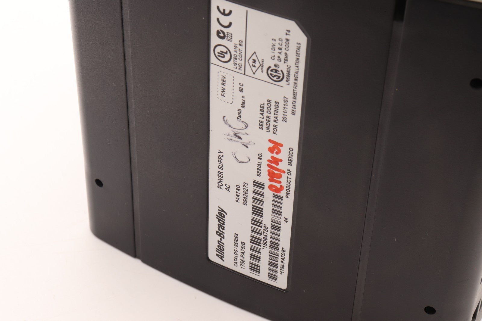ALLEN BRADLEY	1756-PA75/B	+ 1756-A10 B