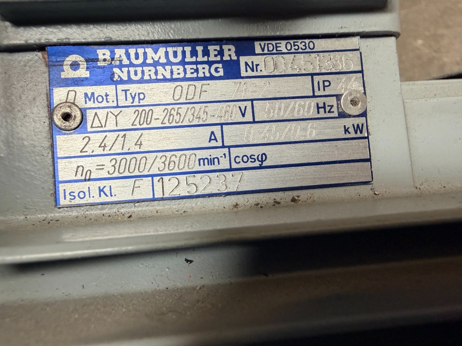 BAUMÜLLER	VDE 0530	ODF  71-2