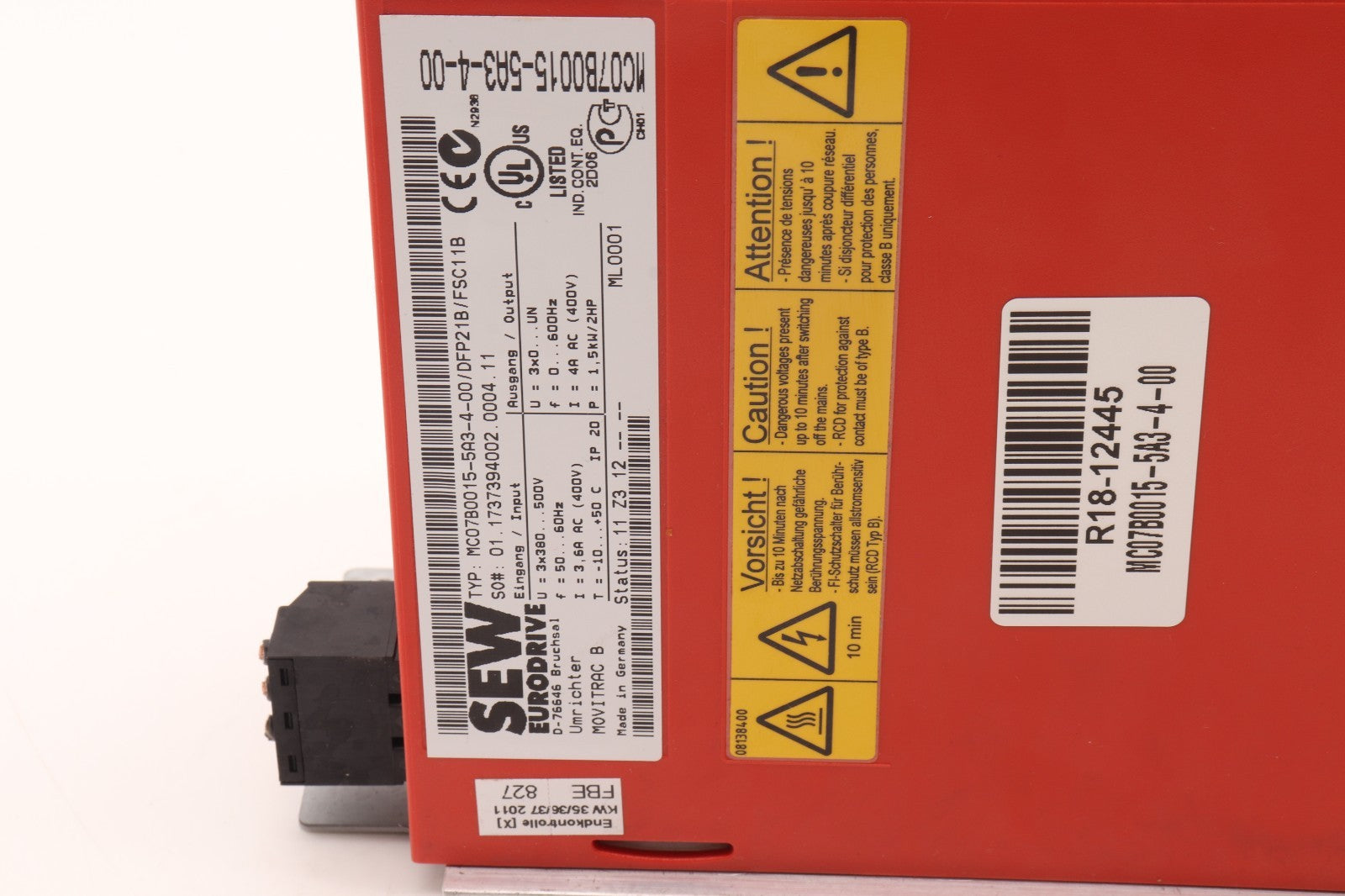 SEW-EURODRIVE	MC07B0015-5A3-4-00/DFP21B/FSC11B