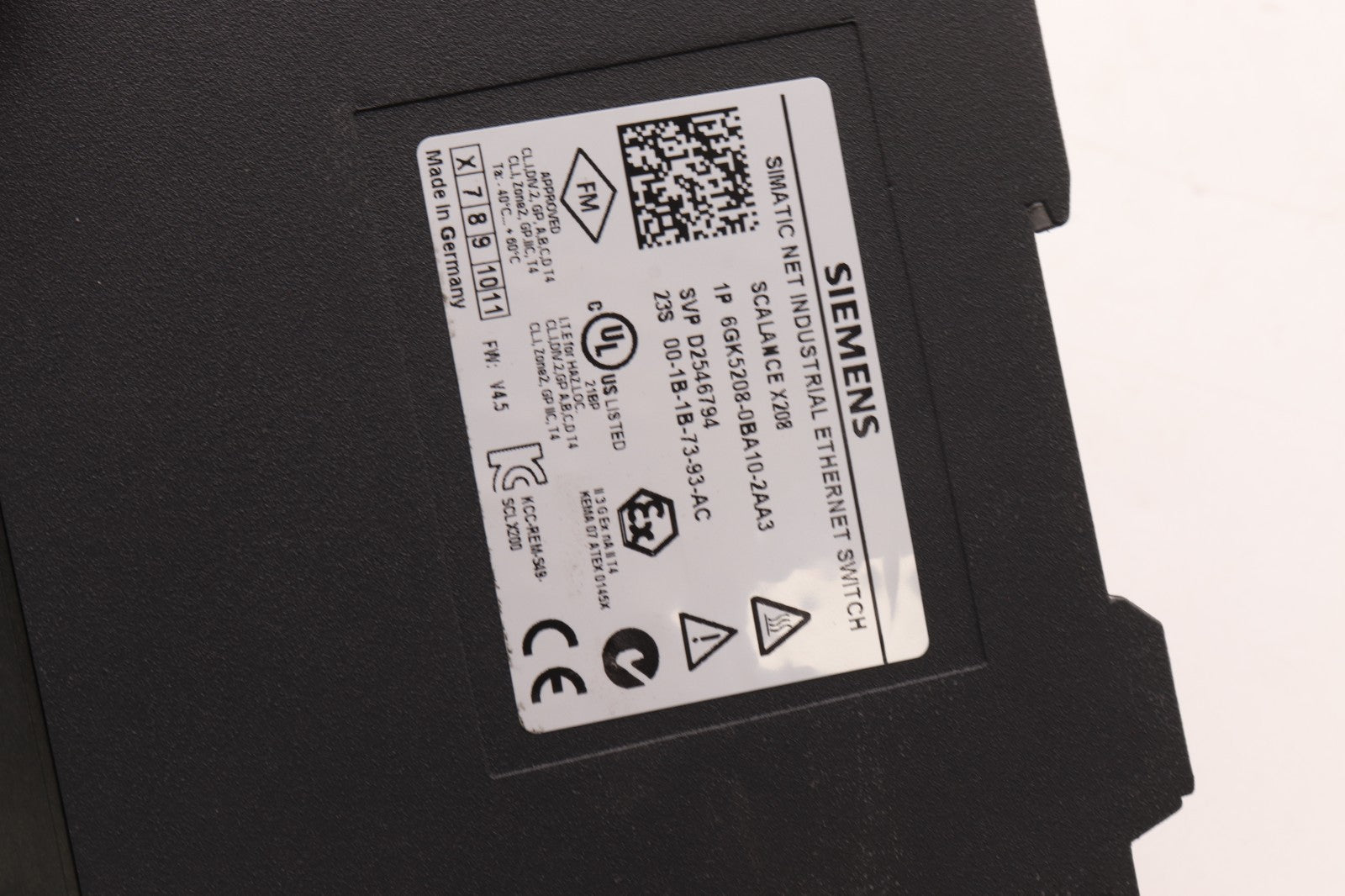 SIEMENS	SCALANCE S612 V3 SIMATIC NET SECURITY MODULE	6GK5612-0BA10-2AA3