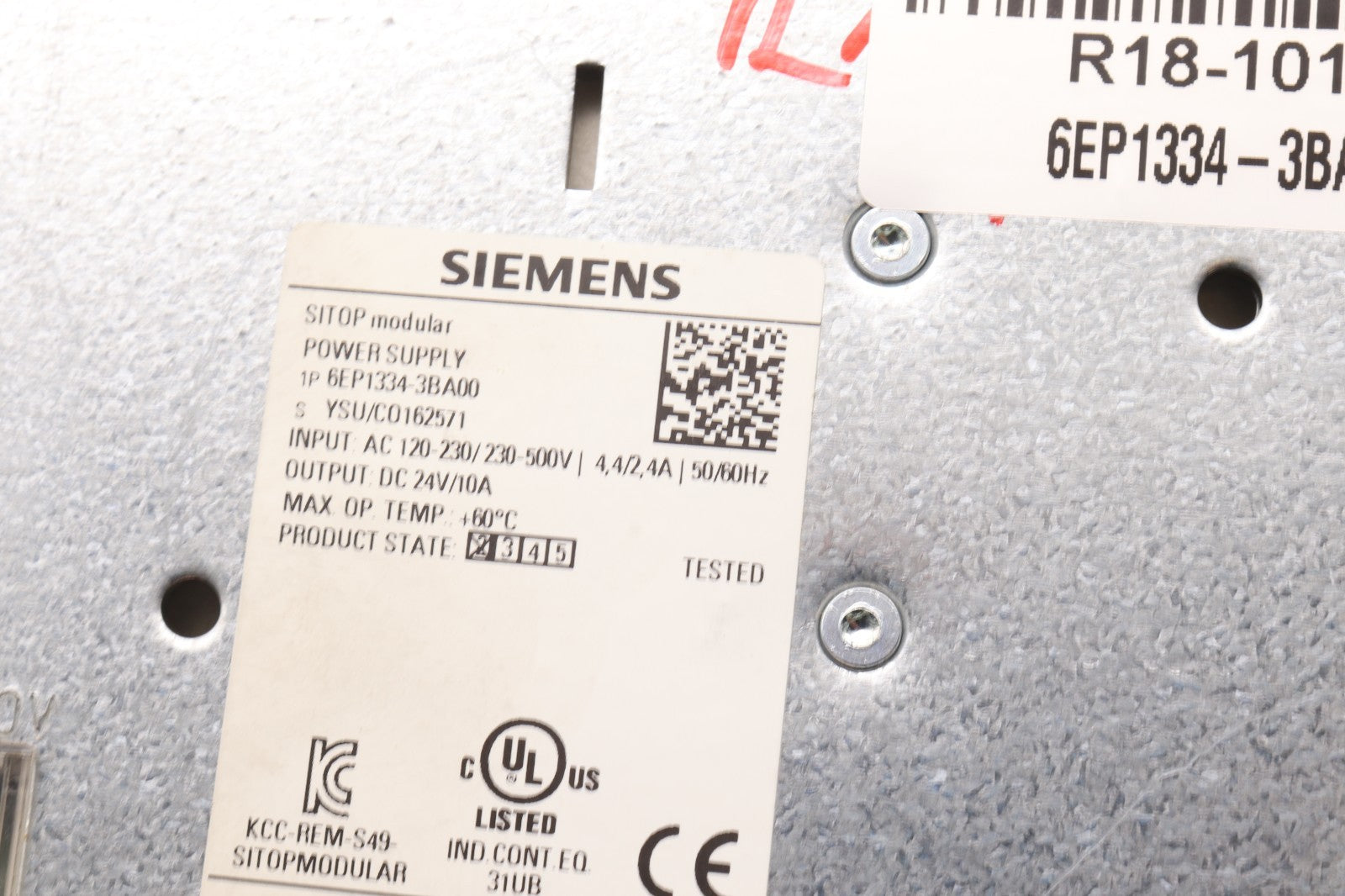 SIEMENS	SITOP POWER SUPPLY  6EP1334-3BA00