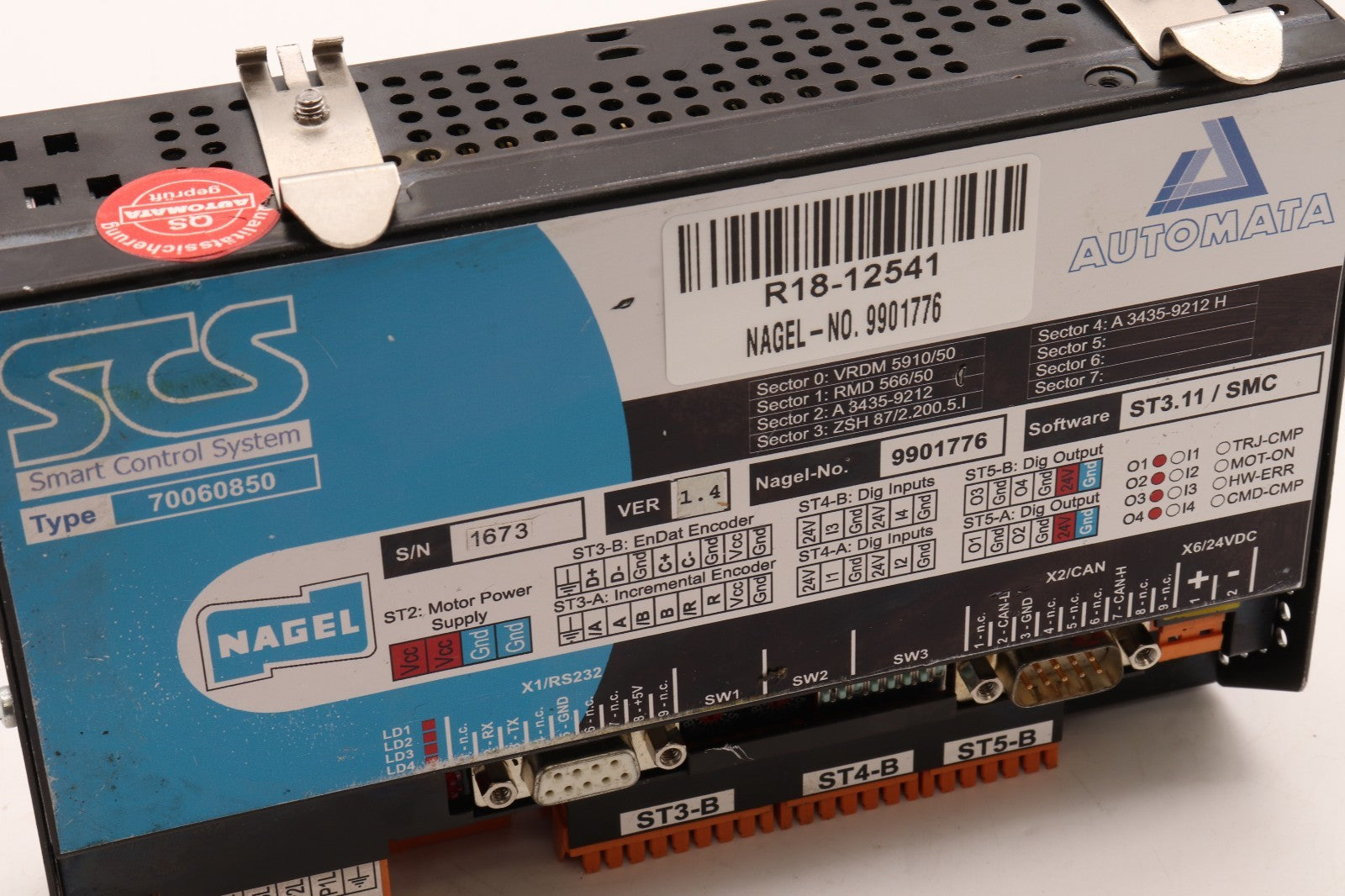 SCS AUTOMATA	TYPE 70060850	NAGEL-NO. 9901776