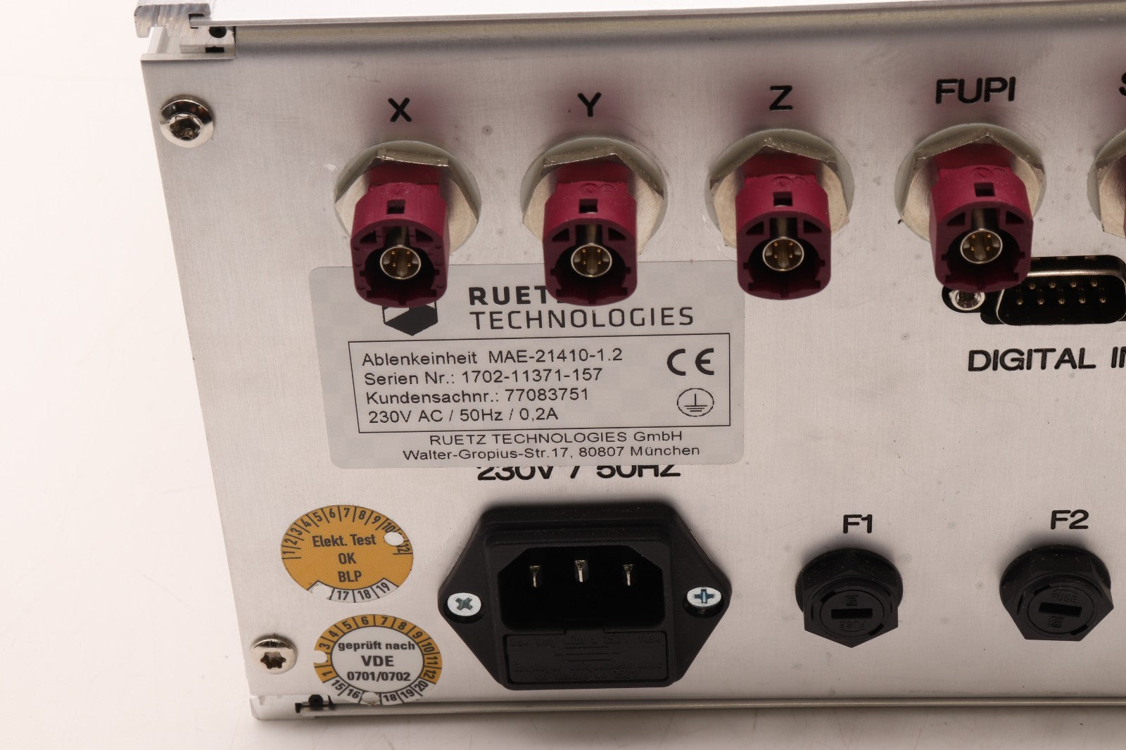 RUETZ TECHNOLOGIES	MAE-21410	77083751