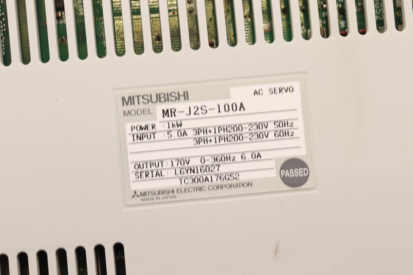 MITSHUBISHI	MR J2S 100A	AC  SERVO