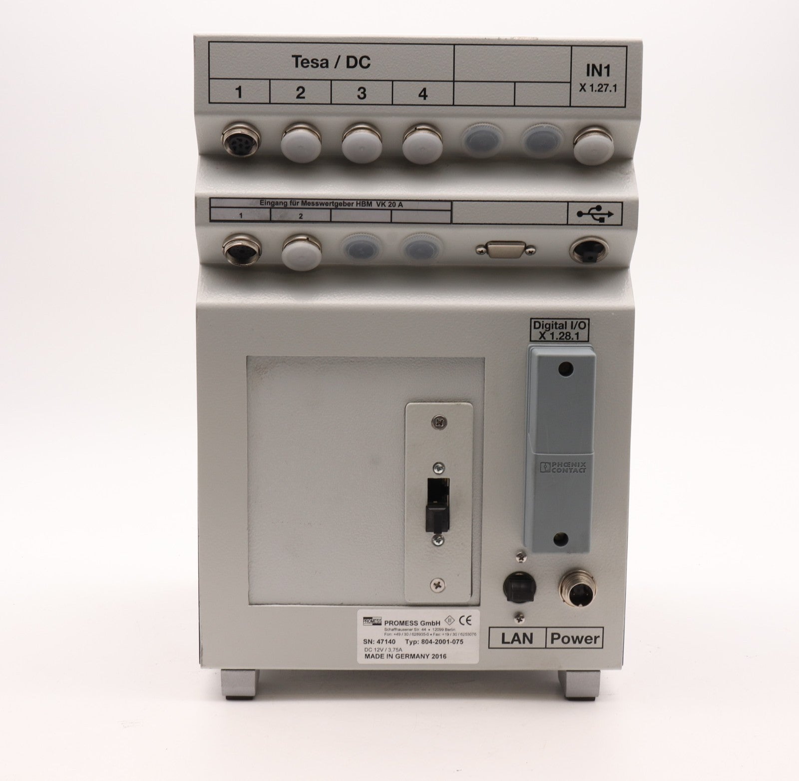 PROMESS GMBH SN: 47141 TYP: 804-2001-075  R18-9334