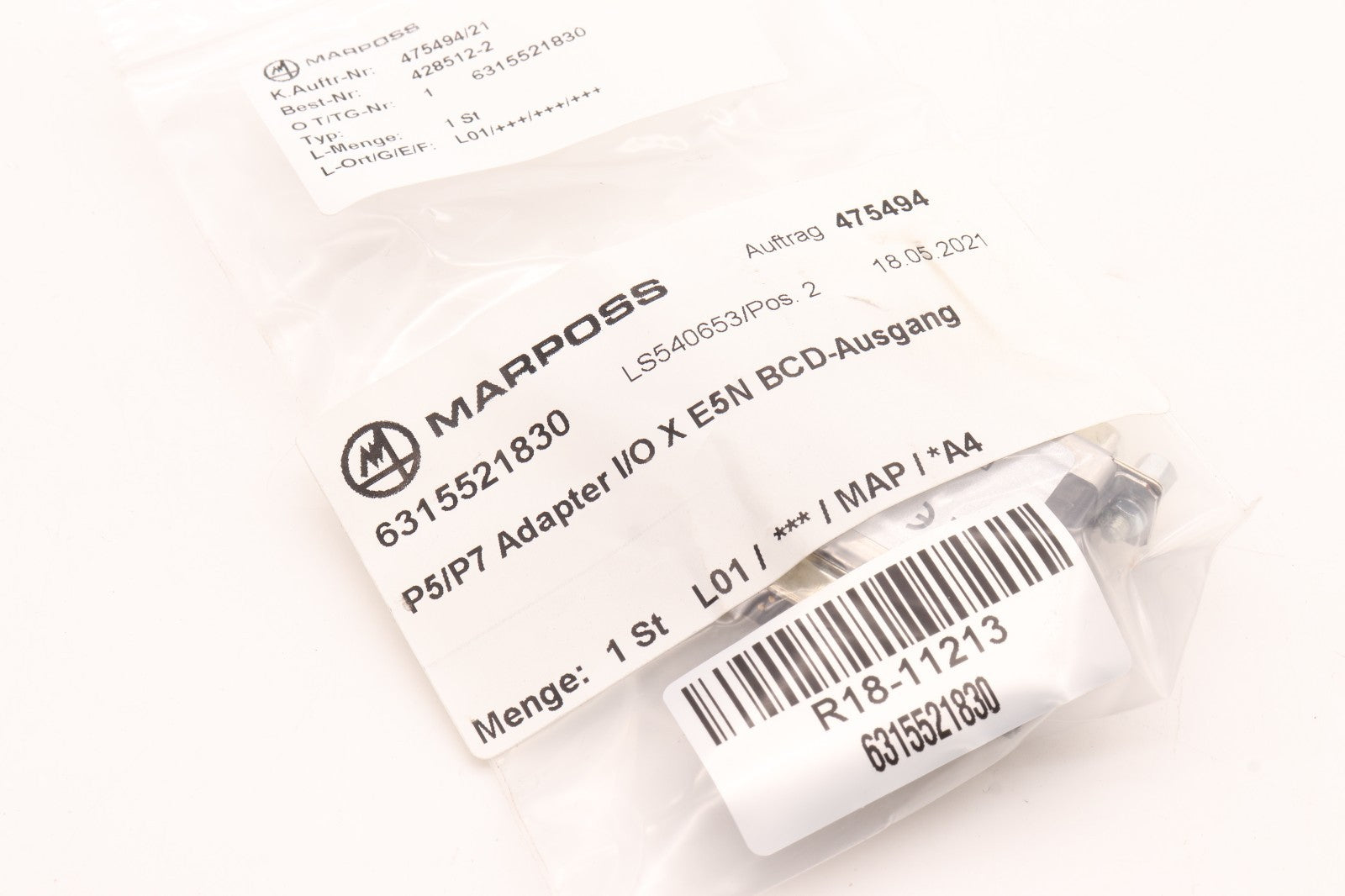 MARPOSS	6315521830 P5/P7 ADAPTER I/O E5N BCD AUSGANG	LS540653/POS 2
