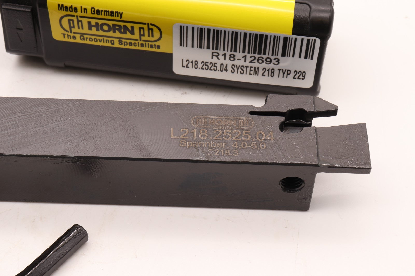 PH HORN	LEFT HAND EXTERNAL GROOVING TOOLHOLDER	L218.2525.04 SYSTEM 218 TYP 229